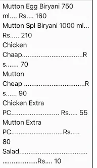 Haji Taj Biriyani menu 2