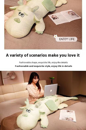 Title 8, Dinosaur Ice Silk Beanie Fluff Plush Toy Pillow...