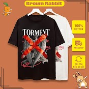 Áo Thun Mikenco Tay Lỡ Thiên Thần Torment Áo Phông Mikenko Form Rộng Unisex Nam Nữ Oversize Chuẩn Chất Liệu Cotton