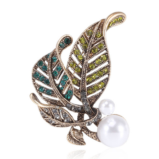 Title 5, Fashionable Retro Creative Rhinestone Pearl Lea...