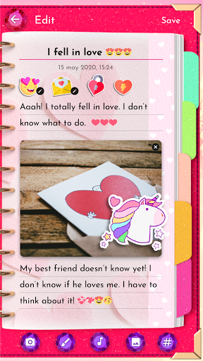 Screenshot Unicorn Diary (lock - PIN)