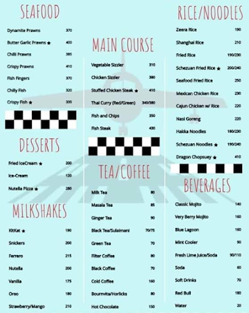 Cafe Runway menu 