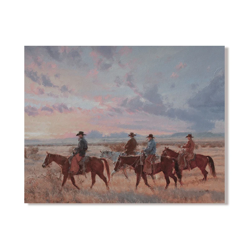 Title 2, Póster de arte vintage, retrato de vaquero al ó...