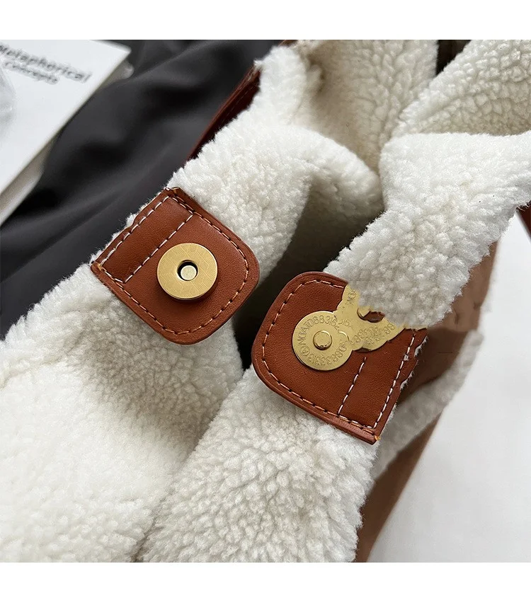 Title 8, 2 Sacs fourre-tout en peluche pour femmes, déco...