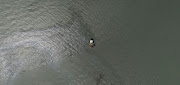 A satellite image shows an oil slick following Hurricane Ida near Port Fourchon, Louisiana, US, August 31, 2021. 