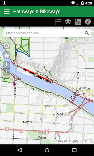 Calgary Bikeways Pathways