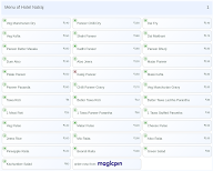 Hotel Natraj menu 1