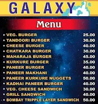 Burger Galaxy menu 1