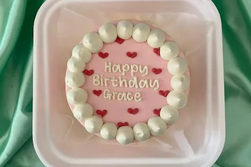 Birthday Pink Strawberry Mini Cake [250 Grams]