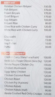 Kerala Food Club menu 2