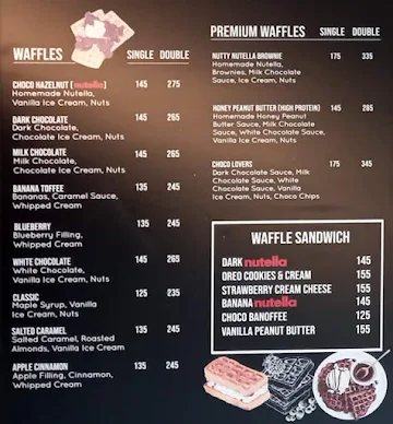 Wafflesome menu 