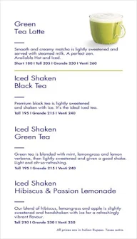 Starbucks menu 5