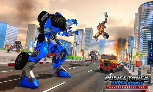 Police Robot Truck : Real Robot Transforming Game 1.2 APK + Mod (المال غير محدود) إلى عن على ذكري المظهر