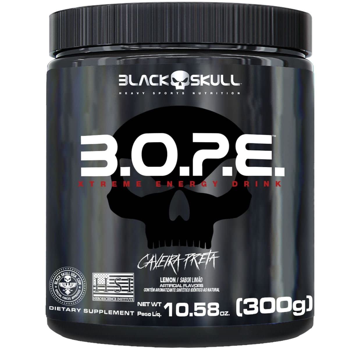 B.O.P.E Pré Treino - 300G Limão - Black Skull