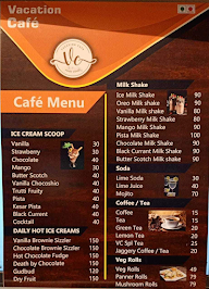 Vacation Cafe menu 1