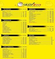 The Patel Crazy Eggs menu 1