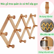 Móc Gỗ Treo Quần Áo - Móc Xếp Gỗ Treo Hình Thôi - Móc Áo Gỗ Cao Su Cứng Cáp Chịu Lực Tốt