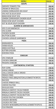 West India Bar & Kitchen menu 1