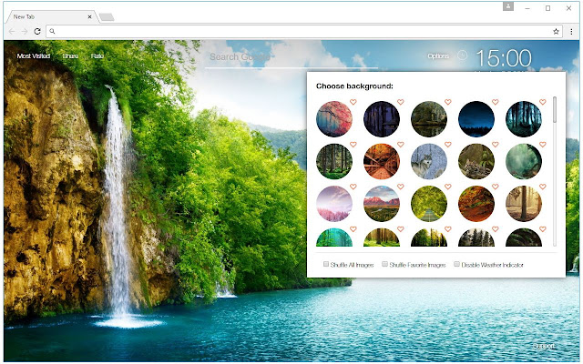 Forest Wallpapers HD New Tab by freeaddon.com logo