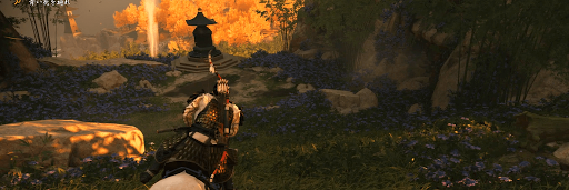 Ghost of Tsushima_Follow the Blue Flowers and Head to the Mountain with Blue Flowers