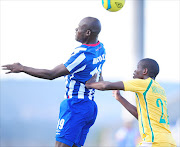 Bonginkosi Ntuli of Golden Arrows and Ashley Hartog of Maritzburg United