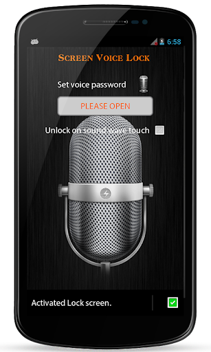 Screen Voice Lock