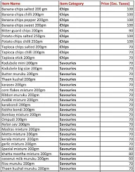 The Snackstop - Eswaris Homemade Snacks menu 1