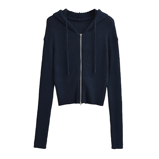 Title 23, Womens American-style Hooded Zipper Knitted Ca...