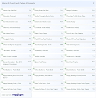 OvenFresh Cakes & Desserts menu 2