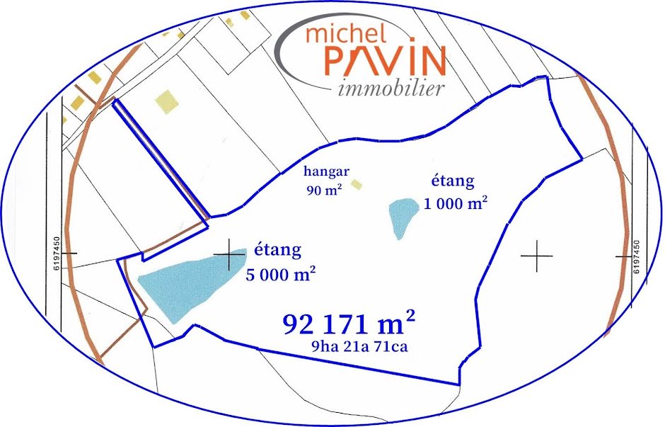 Vente terrain  92171 m² à Le Chautay (18150), 200 000 €