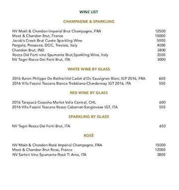 Pine House Cafe and Restaurant menu 