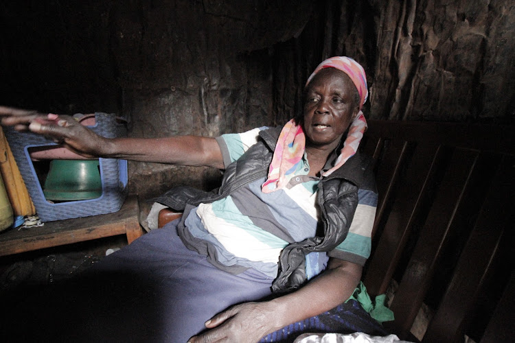 Sellah Adhiambo during an interview inside his house in Mathare/