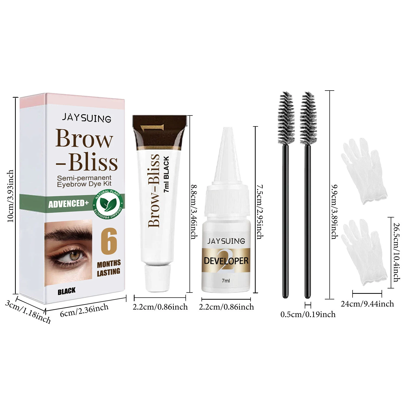 Title 3, Waterproof Smear-proof Two-in-one Eyelash Eyebr...