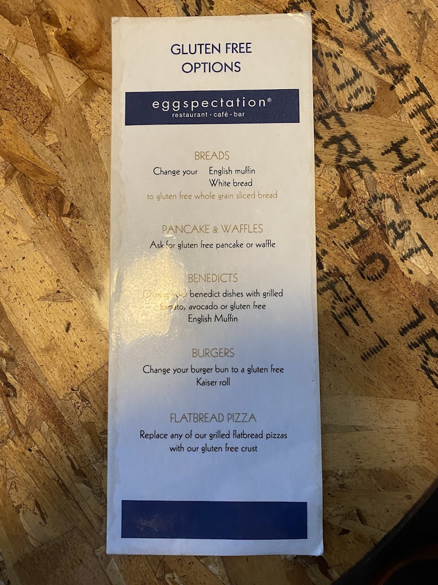 Eggspectation gluten-free menu