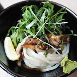 Hiyashi Saba Udon 冷やし鯖と青菜うどん