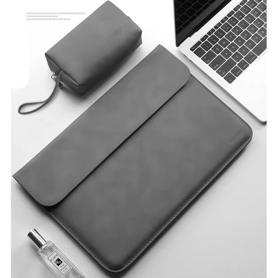 [Có Sẵn] Túi Đựng Kèm Ví Phụ Kiện Laptop Macbook Pro/ Macbook Air 12/13.3/15.4/16 Inch Chất Lượng Cao