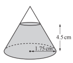 The volume of a cone