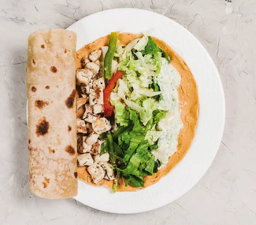 Sriracha Hummus And Grilled Chicken Wrap