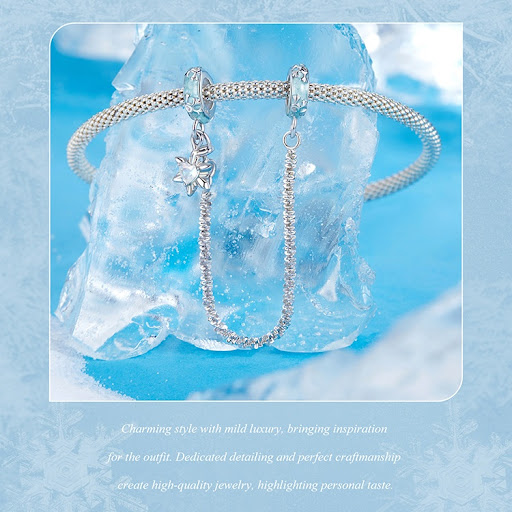 Title 6, Sterling zilveren winter sneeuwvlok armband met...