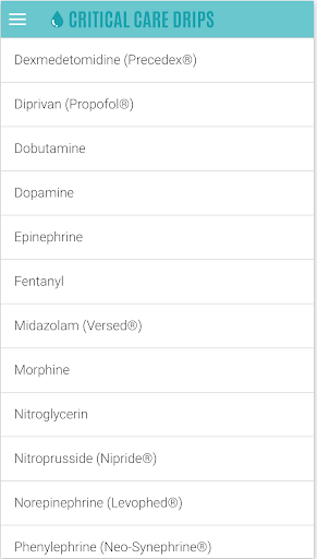 Critical Care Drips