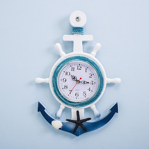 Title 5, Mediterranean Style Blue and White Ship Rudder ...