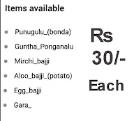 Prabhavathi Snacks menu 1