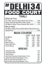 Delhi 34 Food Court menu 1