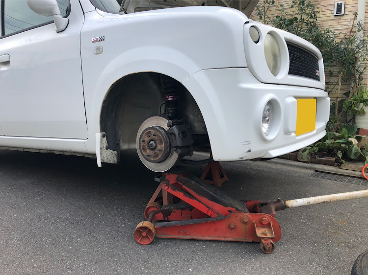アルトラパンの車高調ダストブーツ交換・トラスト製車高調・PSコンパクトに関するカスタム事例の投稿画像1枚目