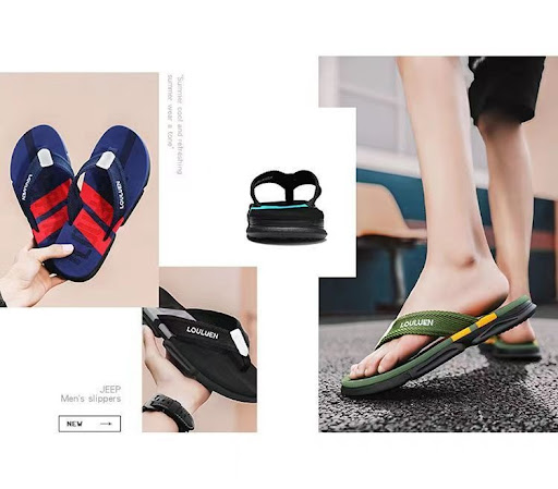 Title 5, Mens Flip Flops Outdoor Casual Beach Shoes Com...
