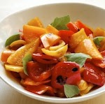 Sweet-and-Sour Peppers with Basil was pinched from <a href="http://www.tastingtable.com/entry_detail/chefs_recipes/10330/Sweet_meets_its_match.htm" target="_blank">www.tastingtable.com.</a>