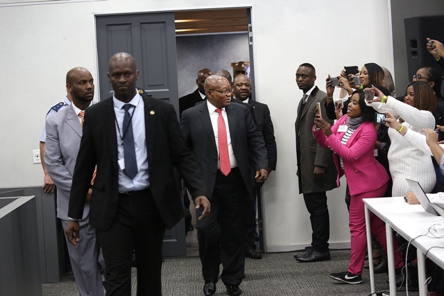 Jacob Zuma arrives to testify at the state capture inquiry, led by deputy chief justice Raymond Zondo, on July 15 2019.