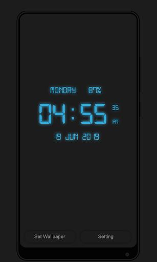 LED Digital Clock Live Wallpaper