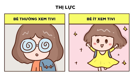 khac biet giua tre xem tivi nhieu va tre it xem tivi