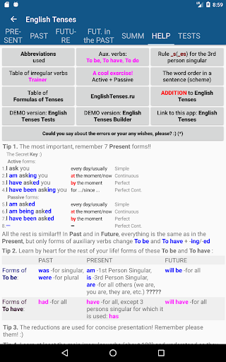 English Tenses